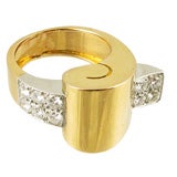 Retro Gold and Diamond Ring