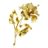 Retro Gold Flower Brooch