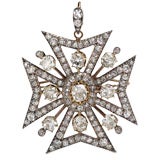 Diamond Maltese Cross Pin/Pendant Diamond Maltese Cross Pin/Pendant