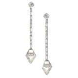 Asscher-cut Diamond Drop Earrings
