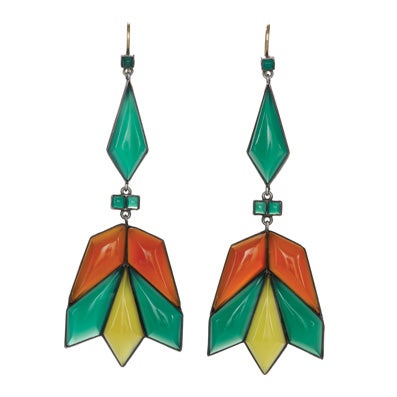 Sybil Dunlop English Arts and Crafts Earrings