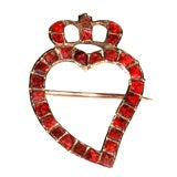 Georgian Garnet Heart