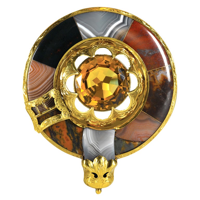 Large Cairngorm Brooch at 1stDibs