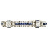 1930's Sapphire and Diamond Bracelet, in Platinum