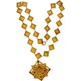Italian 18K gold necklace and pendant Italian 18K gold necklace and pendant