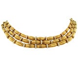 Signed Tiffany 18K gold and diamond necklace; Circa 1992