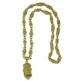 Rare 18K Byzantine style necklace and bracelet by Cazzaniga
