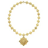 Outstanding Italian 18K gold necklace and pendant Outstanding Italian 18K gold necklace and pendant