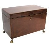 19th C. Regency Mahogany/SatinWood Caddy (GMD#2125)