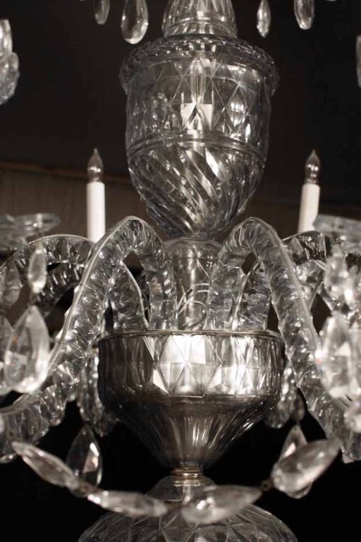 18th Century and Earlier Georgian Crystal Chandelier. Late 18 Century