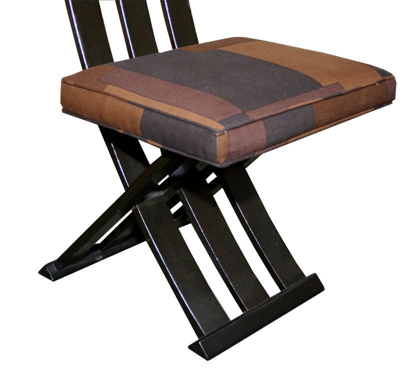 20th Century Harvey Probber X based dining chairs