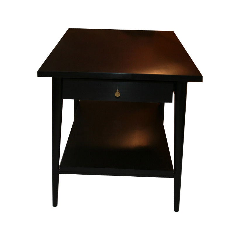 Paul McCobb Planner Group Black Lacquer Tables In Excellent Condition In New York, NY