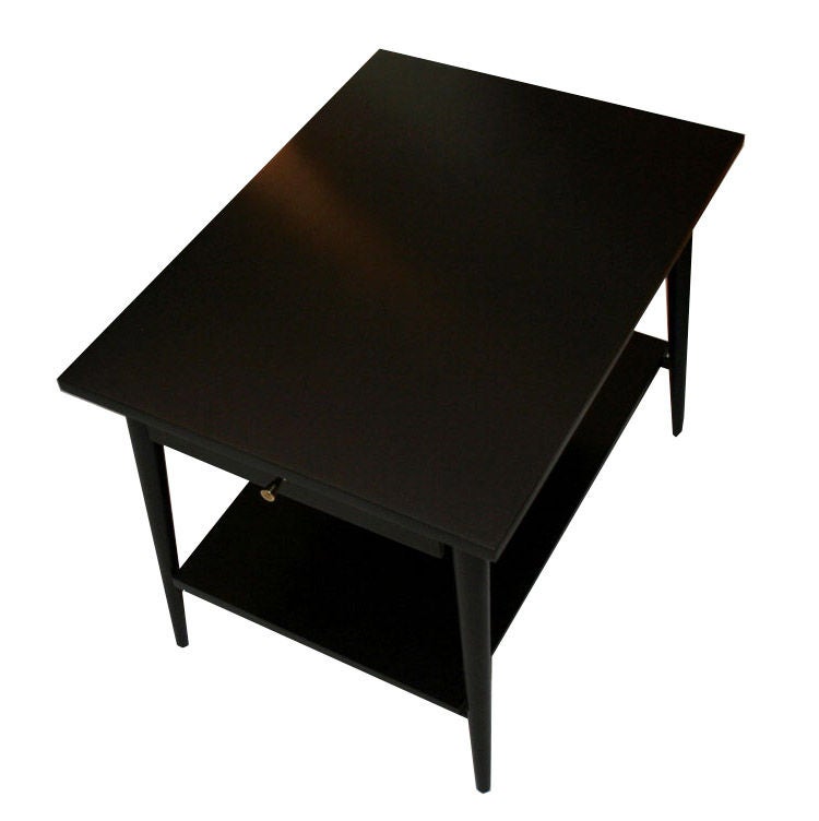 20th Century Paul McCobb Planner Group Black Lacquer Tables