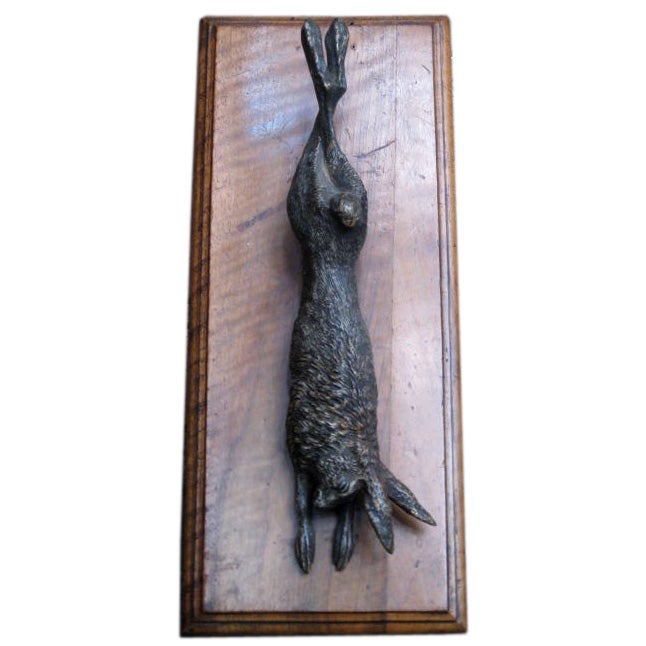 Pince à papier en forme de lapin en bronze autrichien