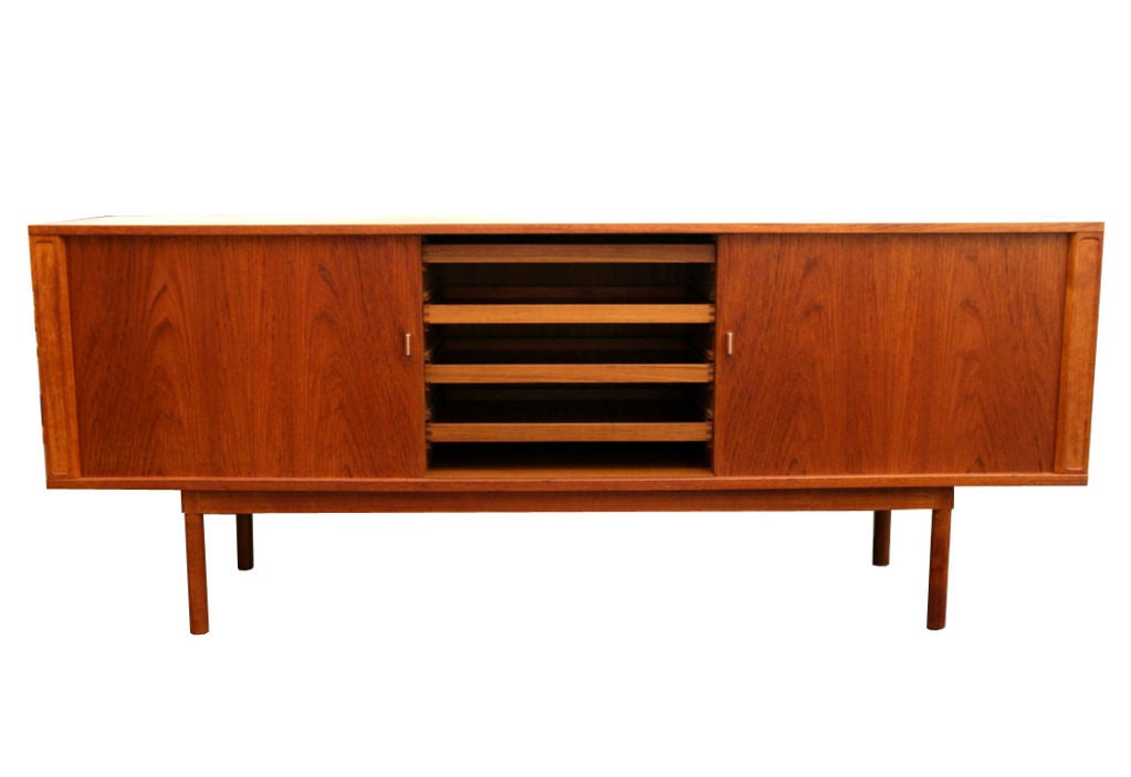 Danish Jens Quistgaard for Lovig Tamboor Door Teak Credenza