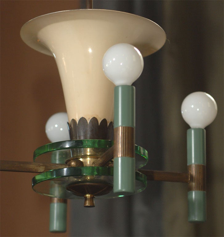 Modernist Chandelier attributed to Fontana Arte