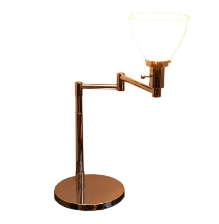 Nessen Studios Adjustable Chrome Swing Arm Desk Lamp 2