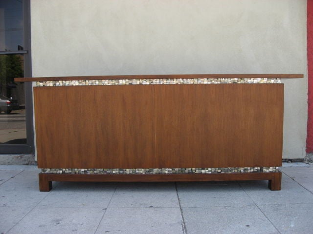 Outstanding Console Bar Sideboard with Mother of Pearl Inlaid.