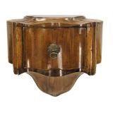 19th C. Walnut & Bronze Petite Wall Console w/Drawer (GMD#2188)