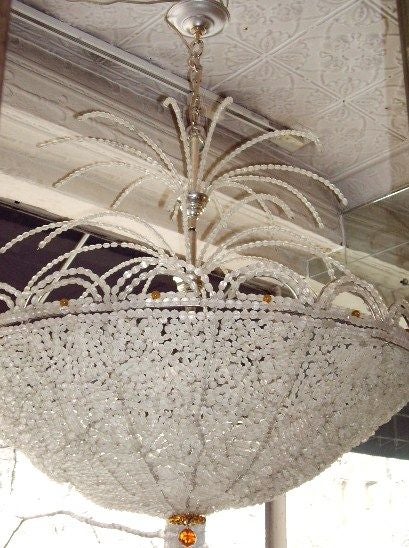 Set of Beaded Crystals Light Fixtures