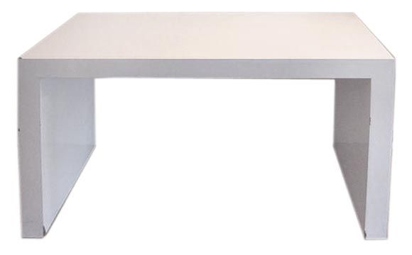 American Custom Parsons Style White Table For Sale