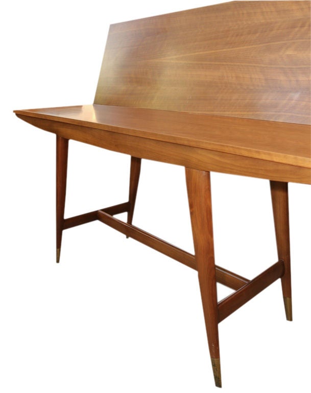 Gio Ponti Flip Top Walnut Dining Table For Singer and Sons 5
