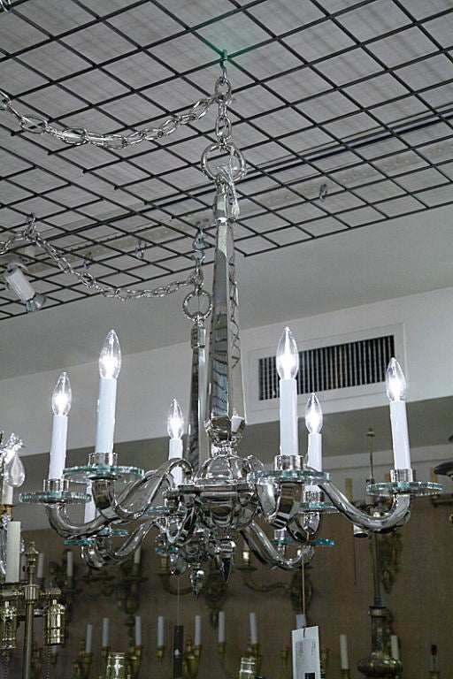 Pair of French art deco chandelier