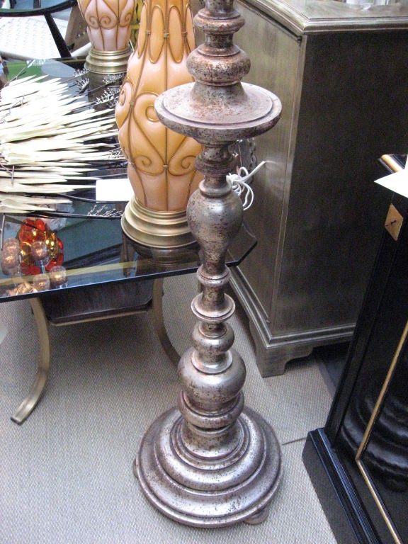 Standing Lamp with Silver and Gold Base