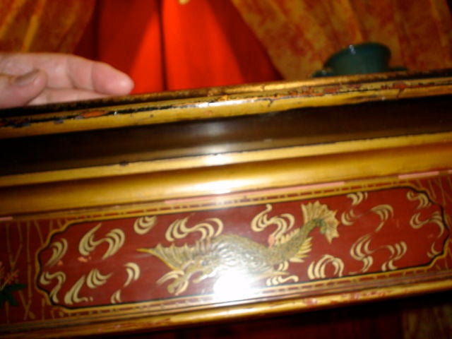 A PAINTED AND PARCEL GILT TABLE, BY DAVID ZORK DATED 1916 3
