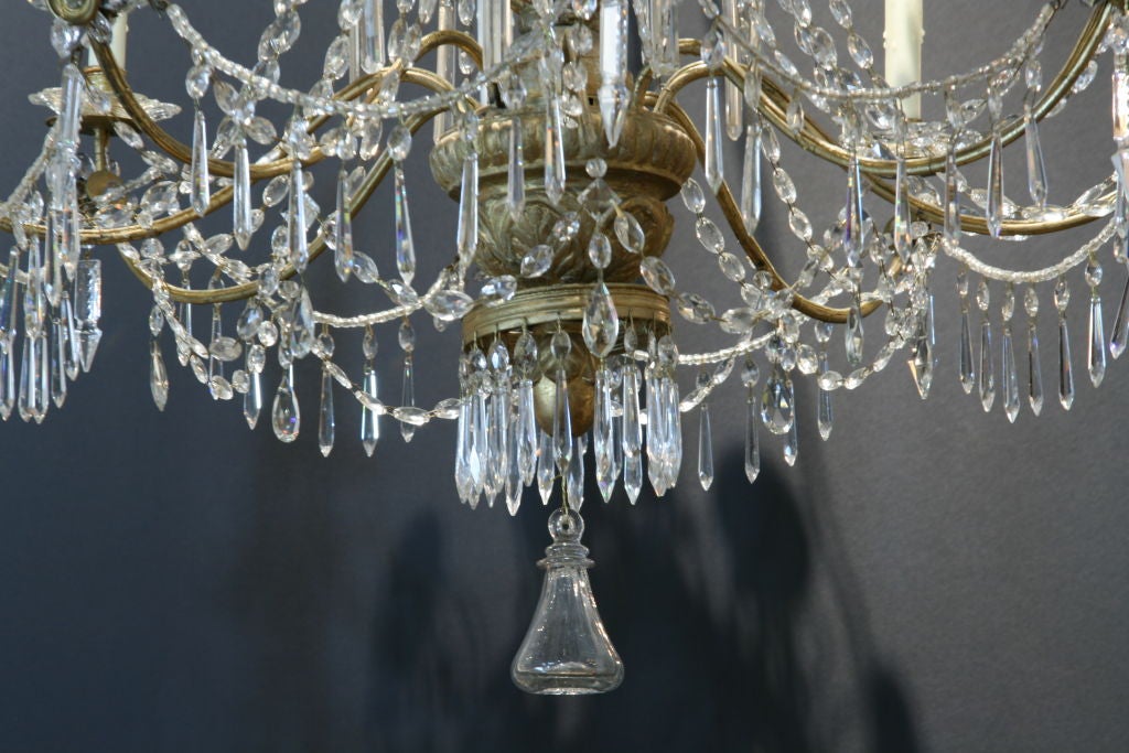 ON SALE  Chandelier 19th Century Genovese  In Excellent Condition For Sale In San Francisco, CA