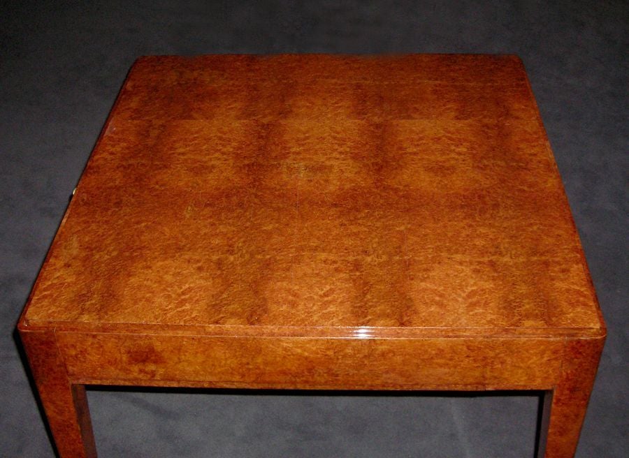 French Amboyna Art Deco Game Table