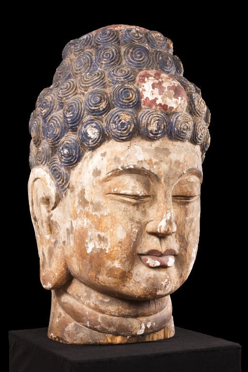 19th Century Chinese Buddha Head 3