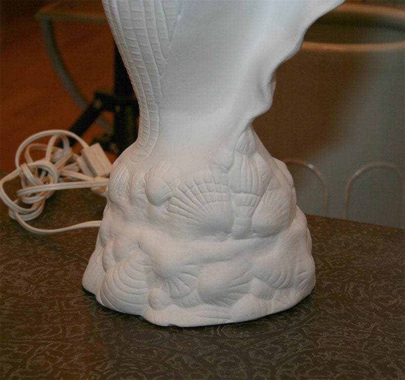 Pair of composition conch form lamps from the Eden Rock Hotel In Excellent Condition In New York, NY