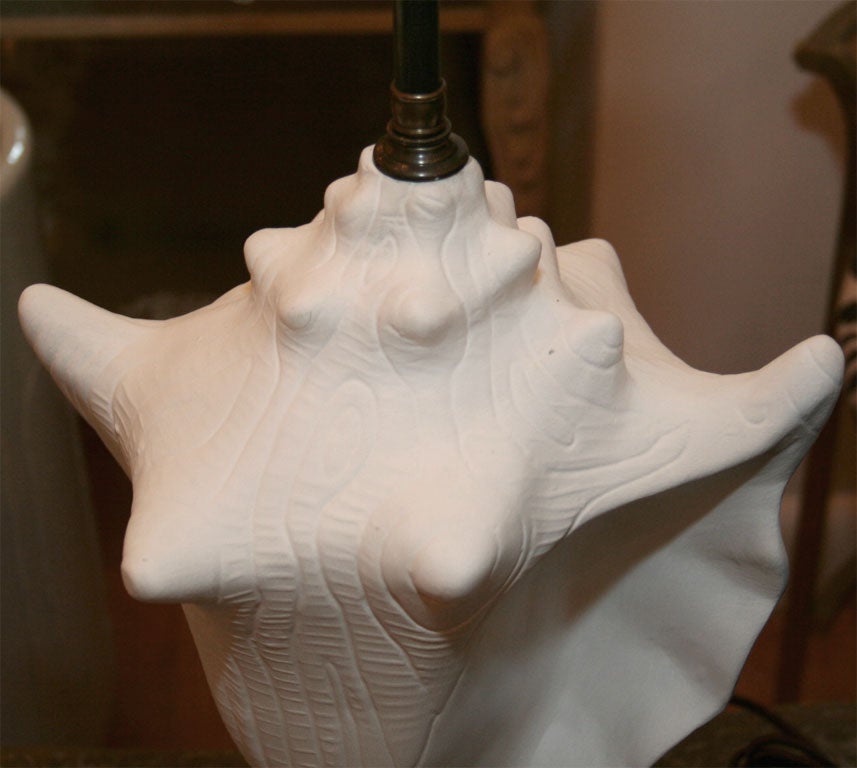 Pair of composition conch form lamps from the Eden Rock Hotel 1