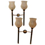 A pair of two light sconces