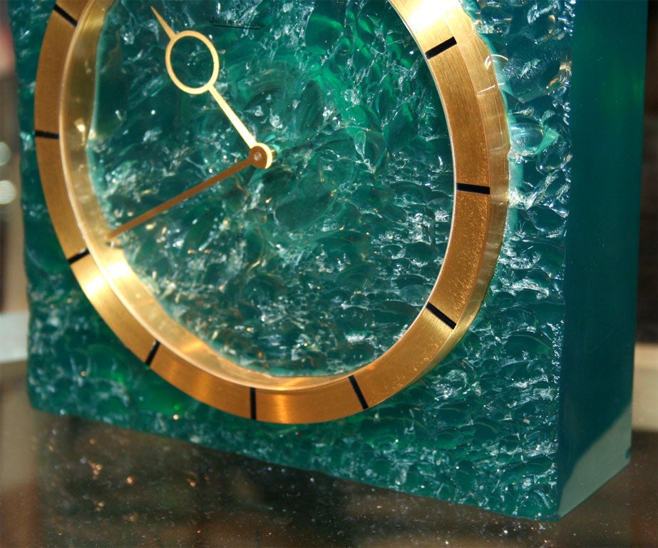 Swiss Rare Resin Jaeger-LeCoultre Table Clock