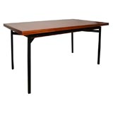 1950
s blonde mahogany dining table by Alain Richard
