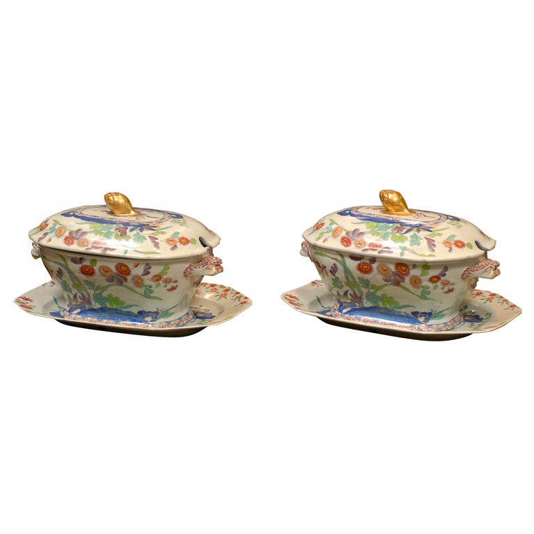 Two Early 19th Century Spode Stone China Soup Tureens