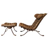 Ari Lounge Chair with Ottoman by Arne Norell