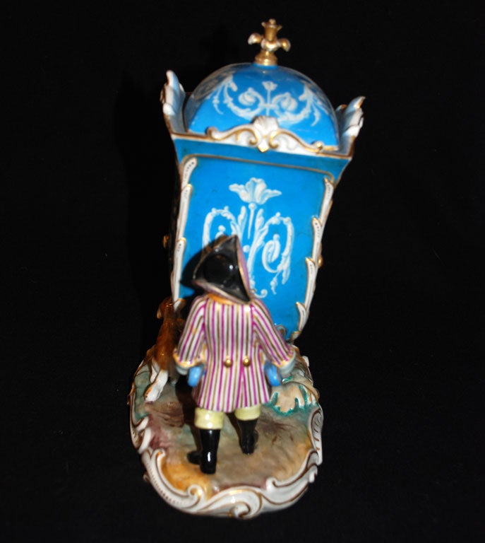 Französische handbemalte Porzellankutsche mit Marie Antoinette (Rokoko) im Angebot