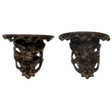 pair of  carved Black Forest Brackets