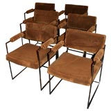 Vintage Set or Six Milo Baughman Chairs