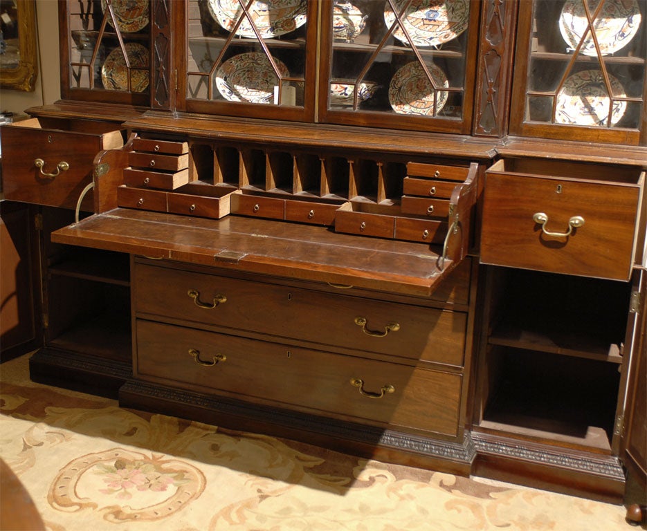 George III Breakfront Secretaire Bookcase, England c. 1790 4