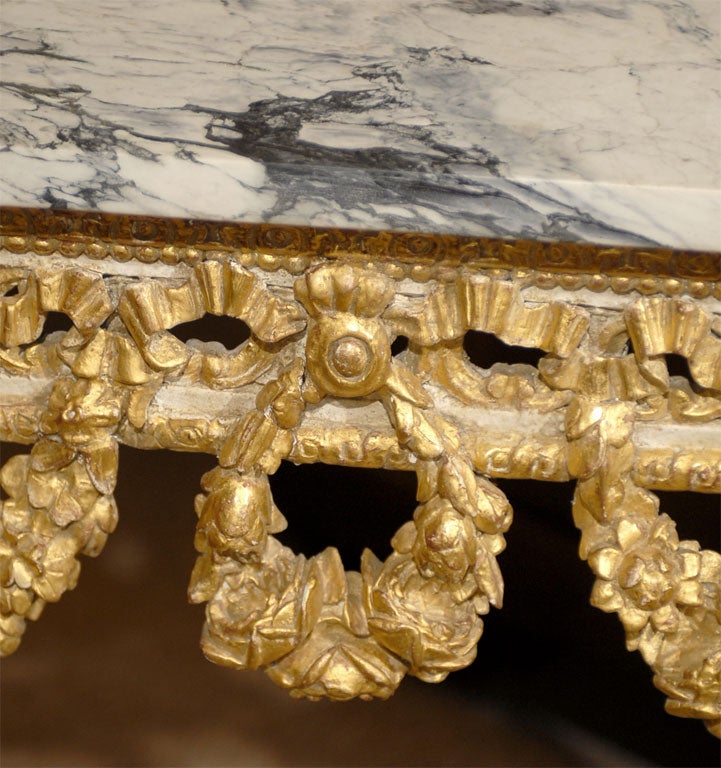 Late 18th Century Louis XVI Period Console Table with Marble Top, France, circa 1790