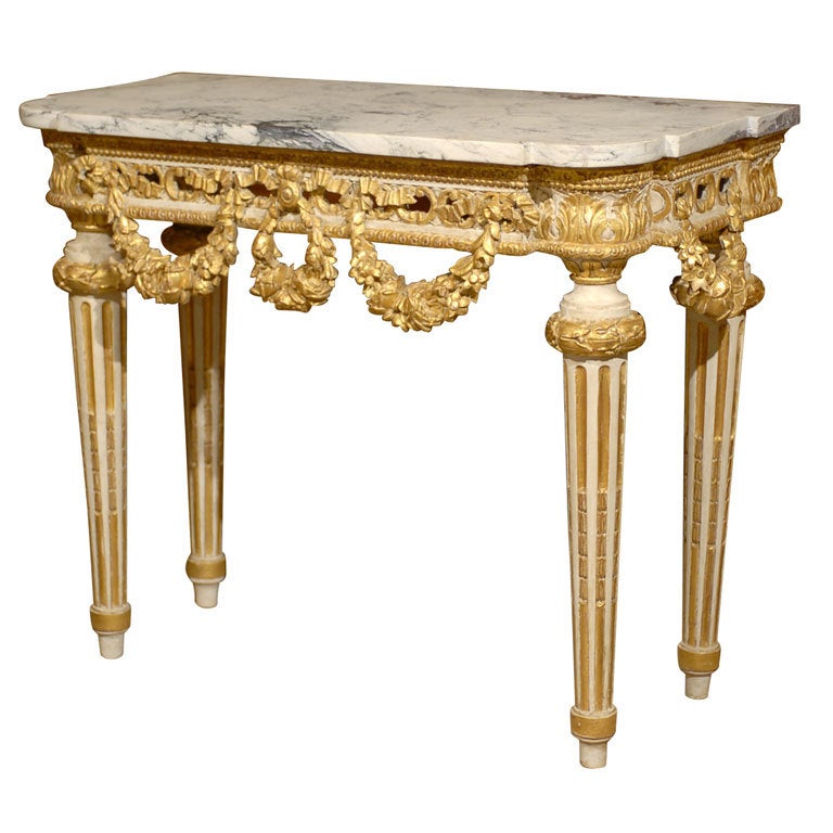 Louis XVI Period Console Table with Marble Top, France, circa 1790