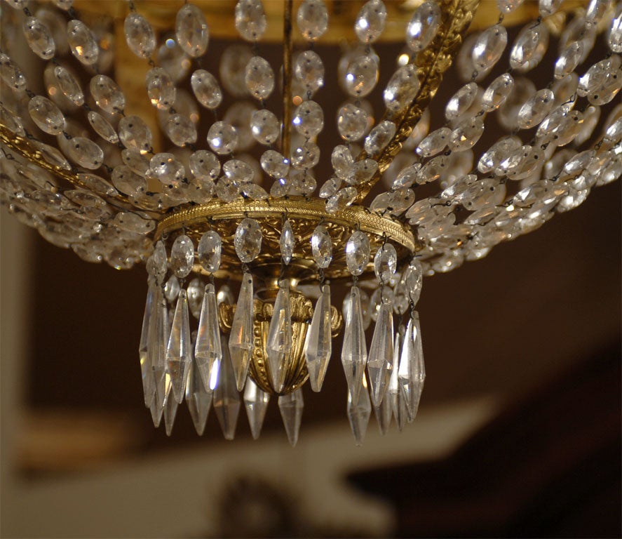 18-Light French Empire Style Crystal and Gilt-Bronze Chandelier, circa 1860 1