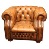 Used English Leather Chesterfield Tufted Chair