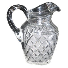 Antique Cut Crystal Water Pitcher