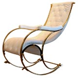 Steel and Brass Rocking Chair