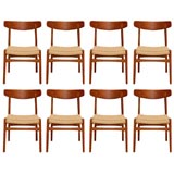 Set of 8 Hans Wegner Dining Chairs